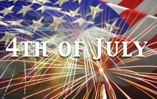 4th of July with sparklers and flag