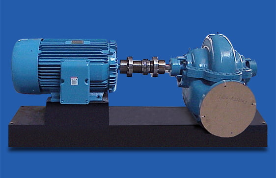 Split case pump on custom polymer PoxyBase with TEFC motor